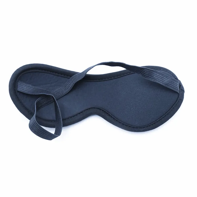 1485M      Black Quilted Love Mask Blindfold