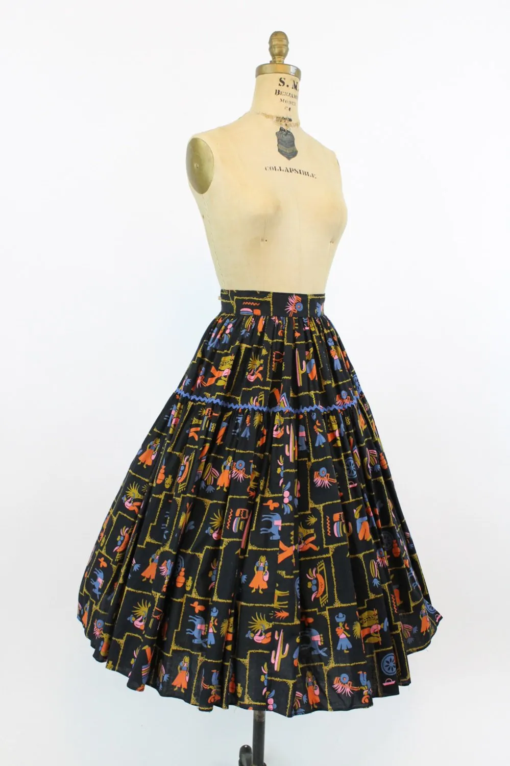 1950s FIESTA BURRO novelty print skirt xs | new spring