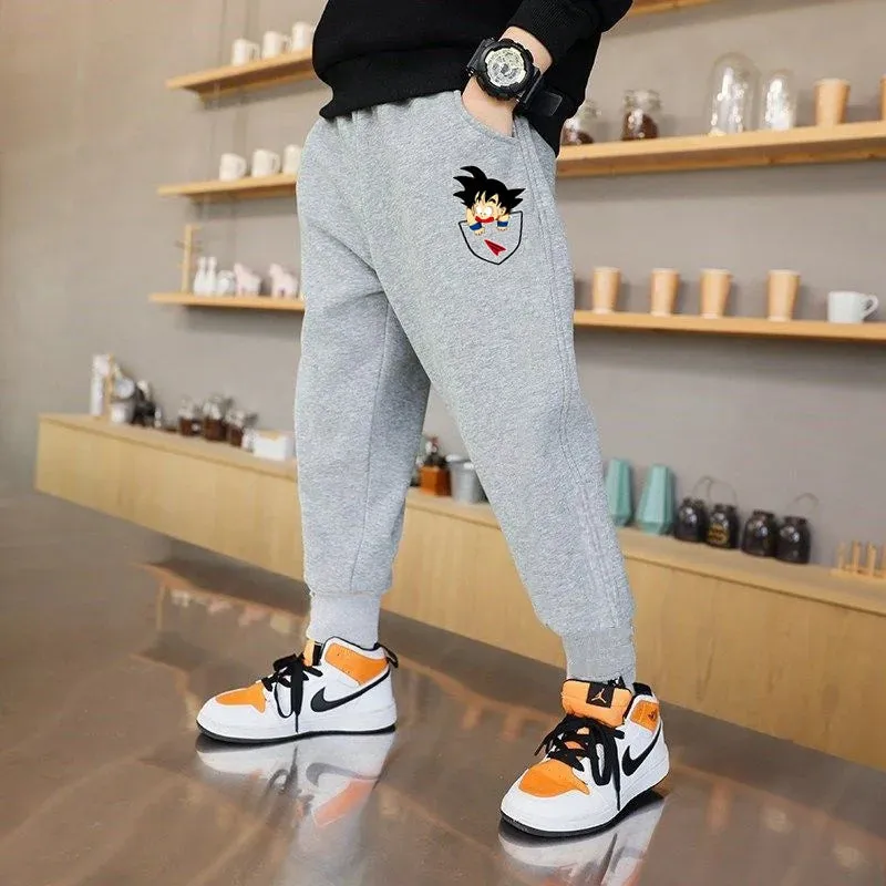 2023 Letter Printed Sweatpants for Kids Fashion Loose Long Pants Jogger Trousers Boys Casual Fitness Pants Autumn Winter Clothes