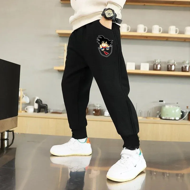 2023 Letter Printed Sweatpants for Kids Fashion Loose Long Pants Jogger Trousers Boys Casual Fitness Pants Autumn Winter Clothes