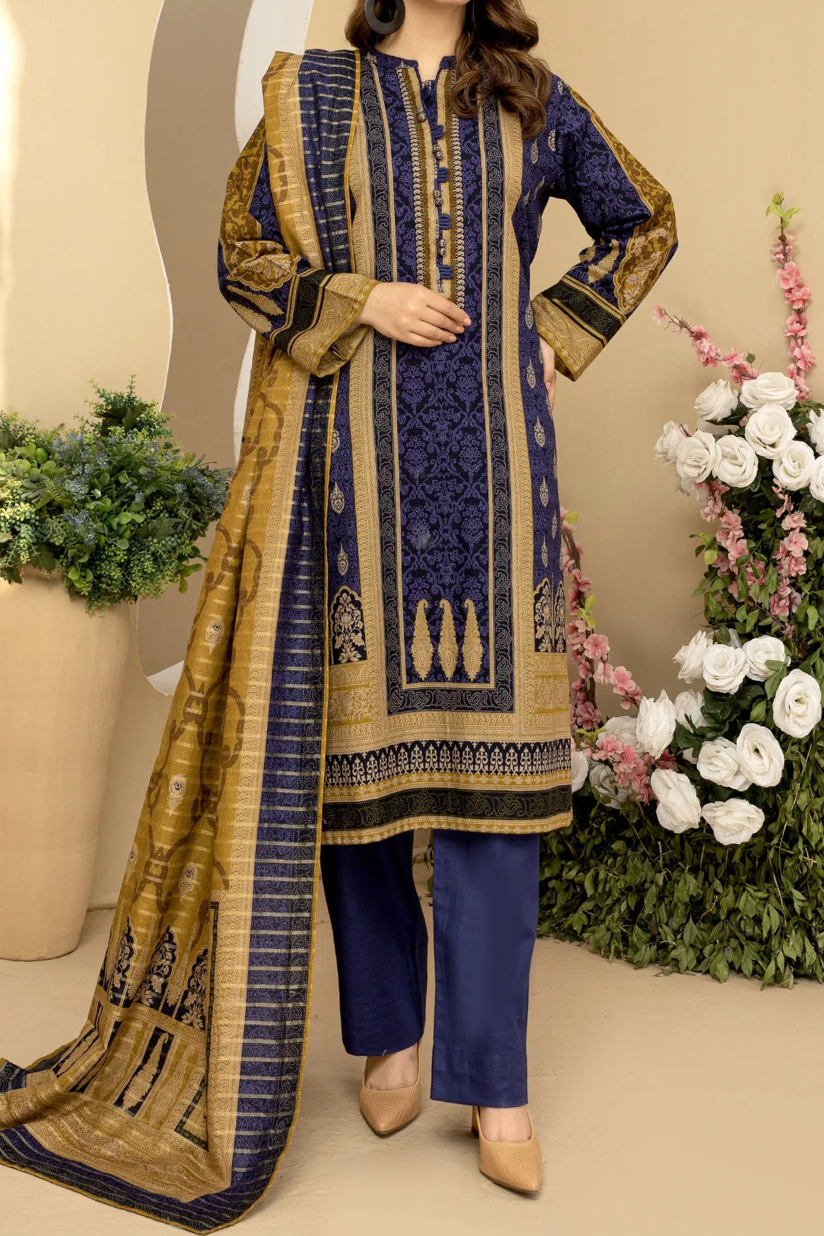 3 PIECE DIGITAL PRINT KHADDAR  | KS-07