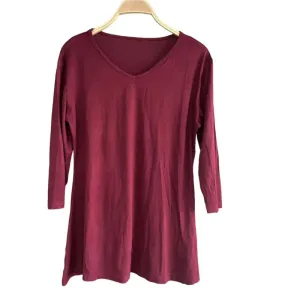 3/4 v-neck flair tunic