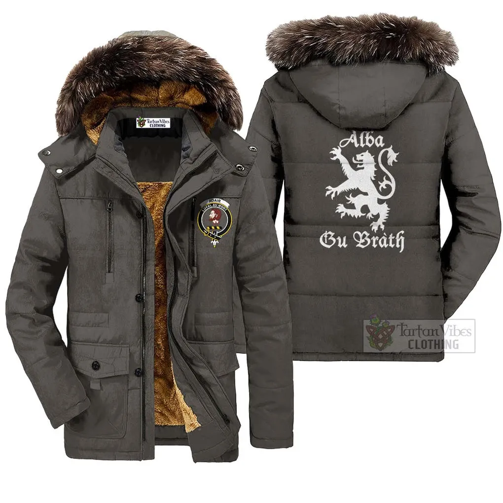 Adair Family Crest Parka Jacket Lion Rampant Alba Gu Brath Style