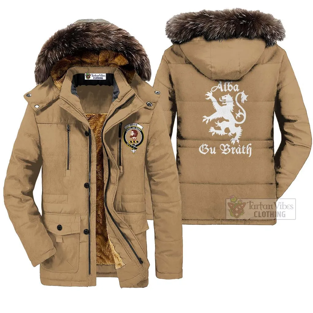 Adair Family Crest Parka Jacket Lion Rampant Alba Gu Brath Style