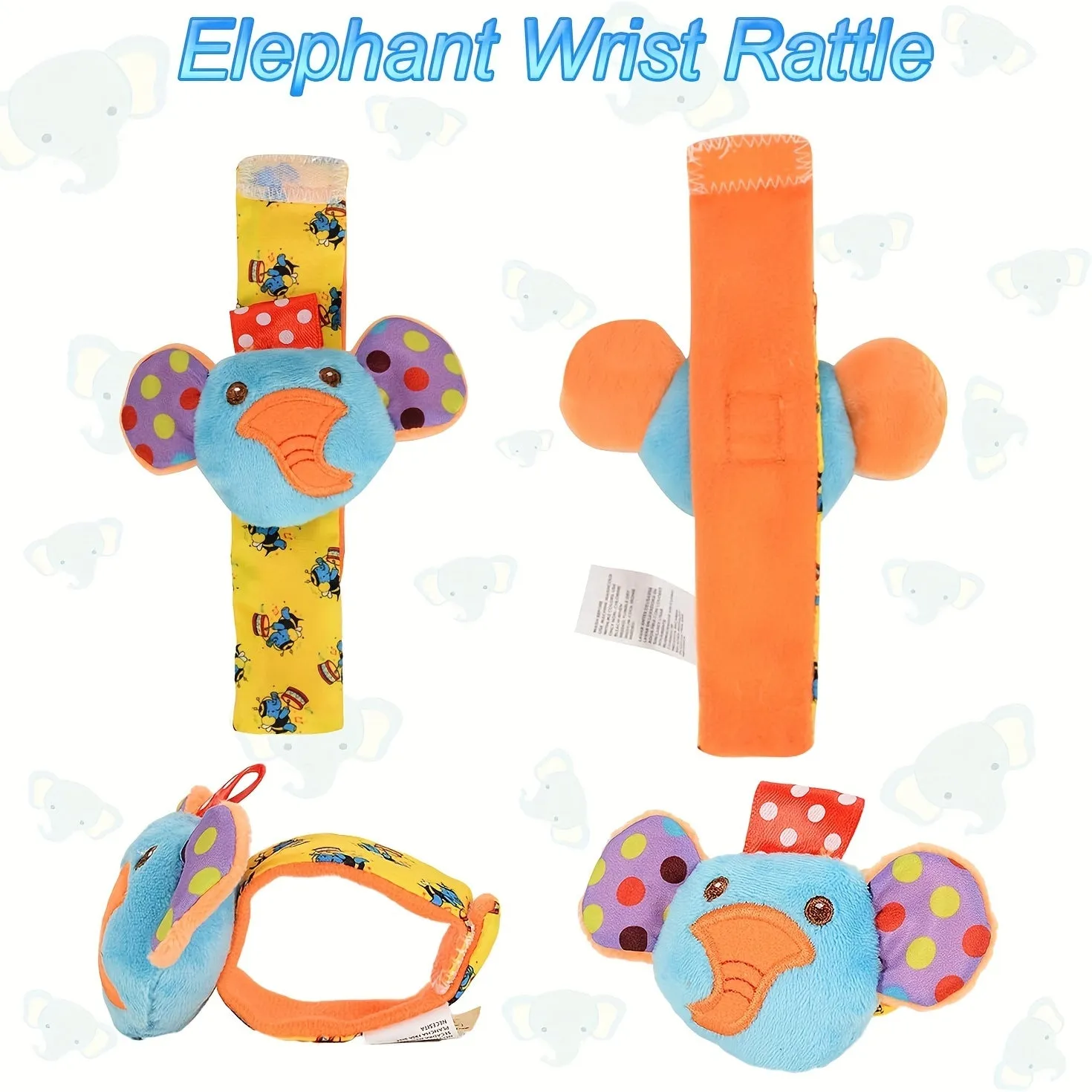 Adorable Baby Wrist Rattles and Sock Toys Set