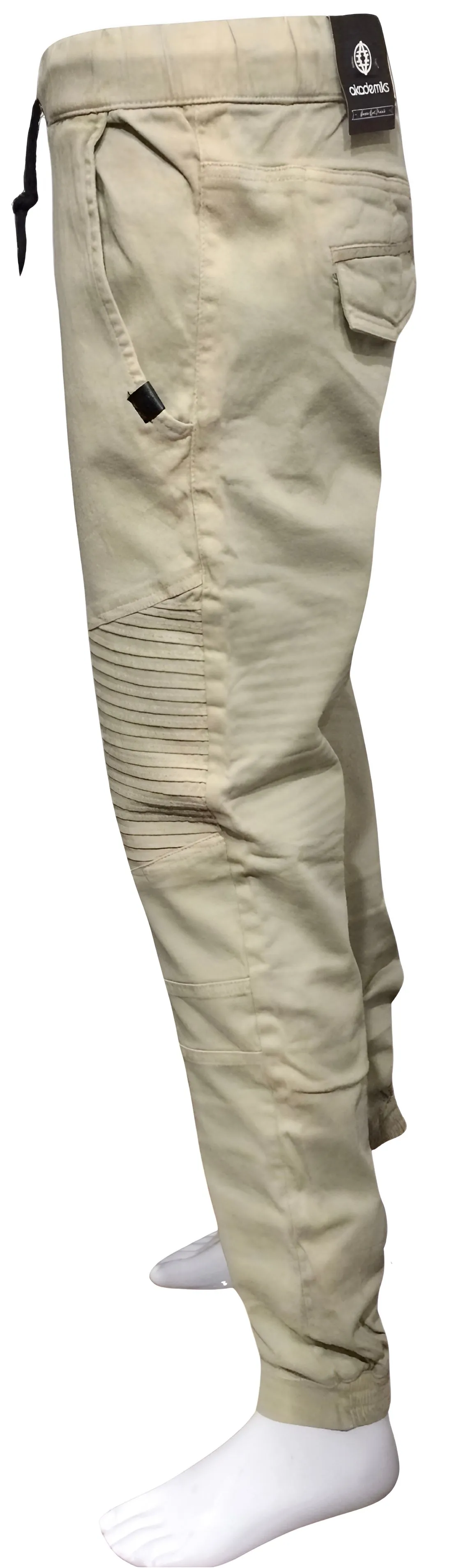 ^AKADEMIKS^ (QUICKSAND) RIBBED JOGGER STYLE PANTS (MEDIUM)