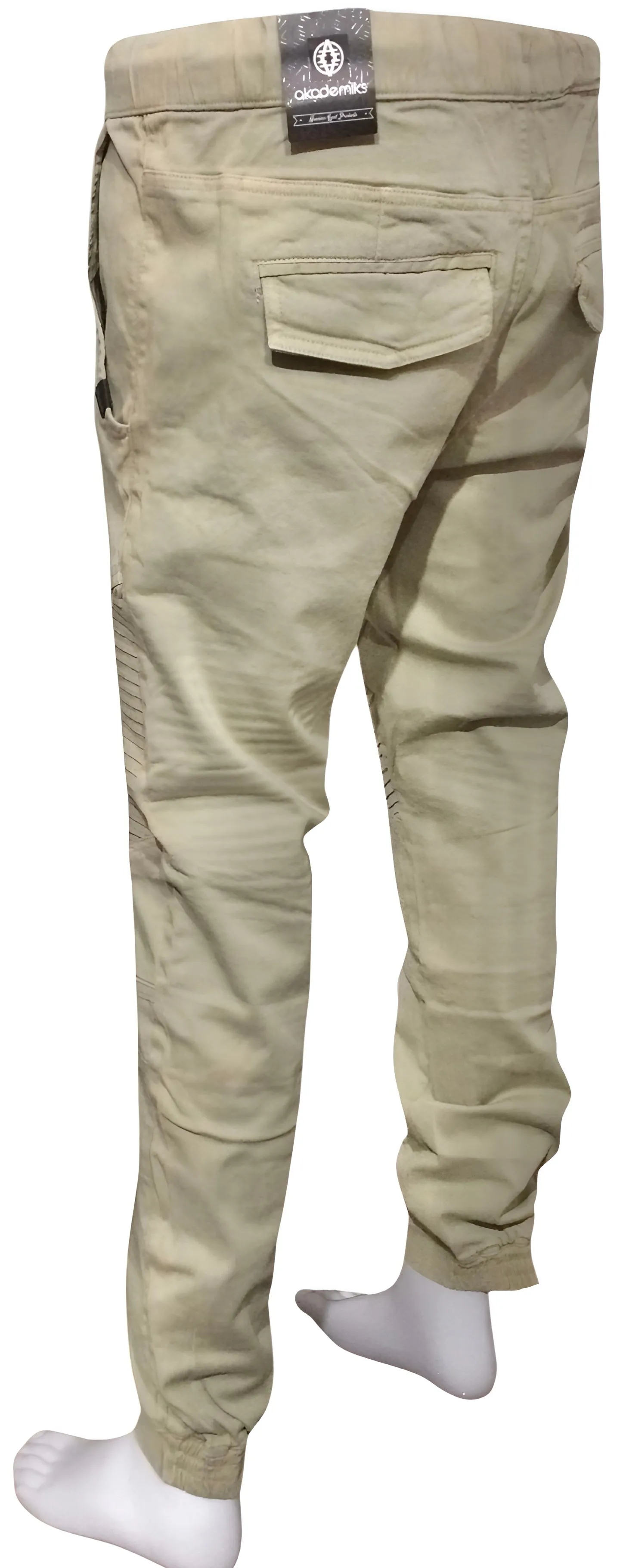 ^AKADEMIKS^ (QUICKSAND) RIBBED JOGGER STYLE PANTS (MEDIUM)