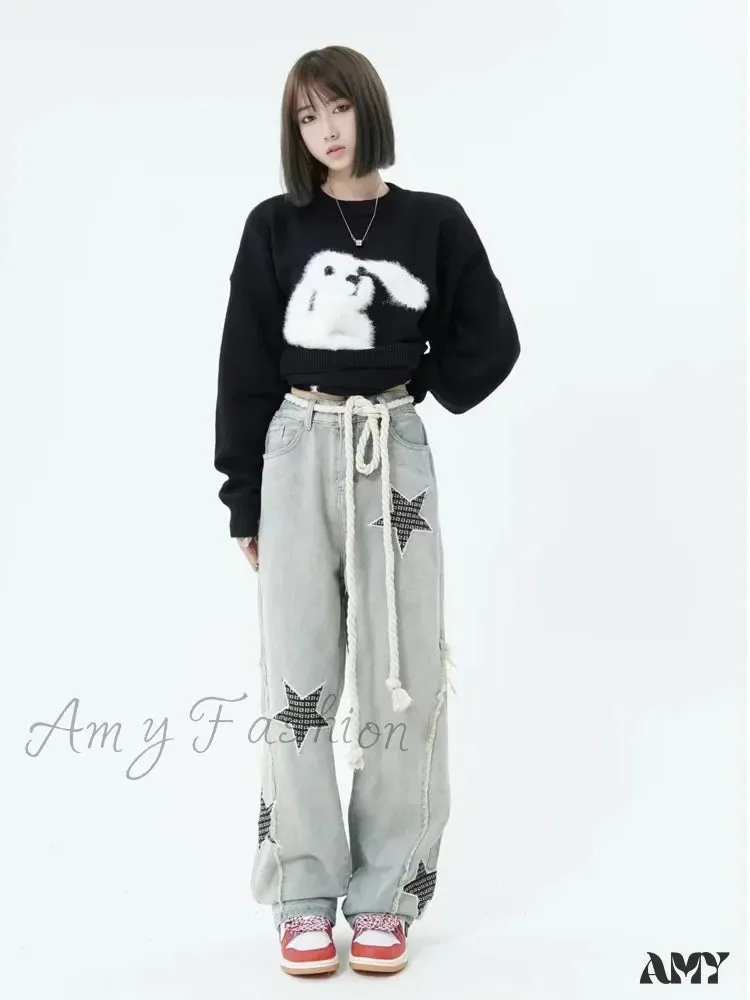 Amy Fashion - High Street Trendy Slimming Micro Flared Yellow Mud Color Street Zippered Straight Leg Jean