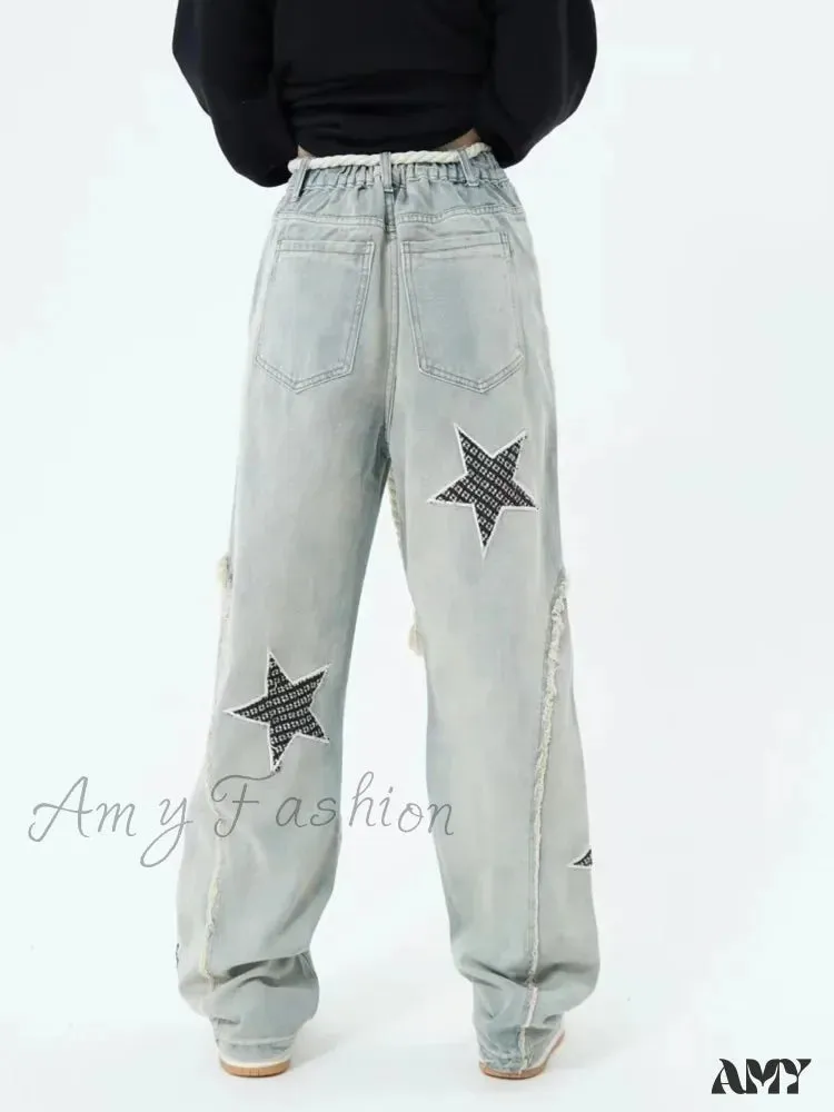 Amy Fashion - High Street Trendy Slimming Micro Flared Yellow Mud Color Street Zippered Straight Leg Jean