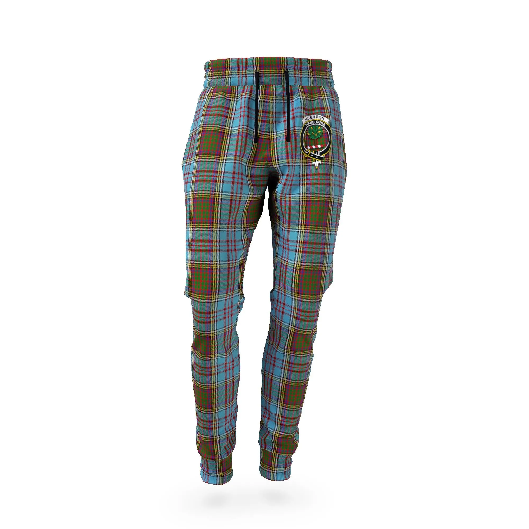 Anderson Tartan Joggers Pants with Family Crest