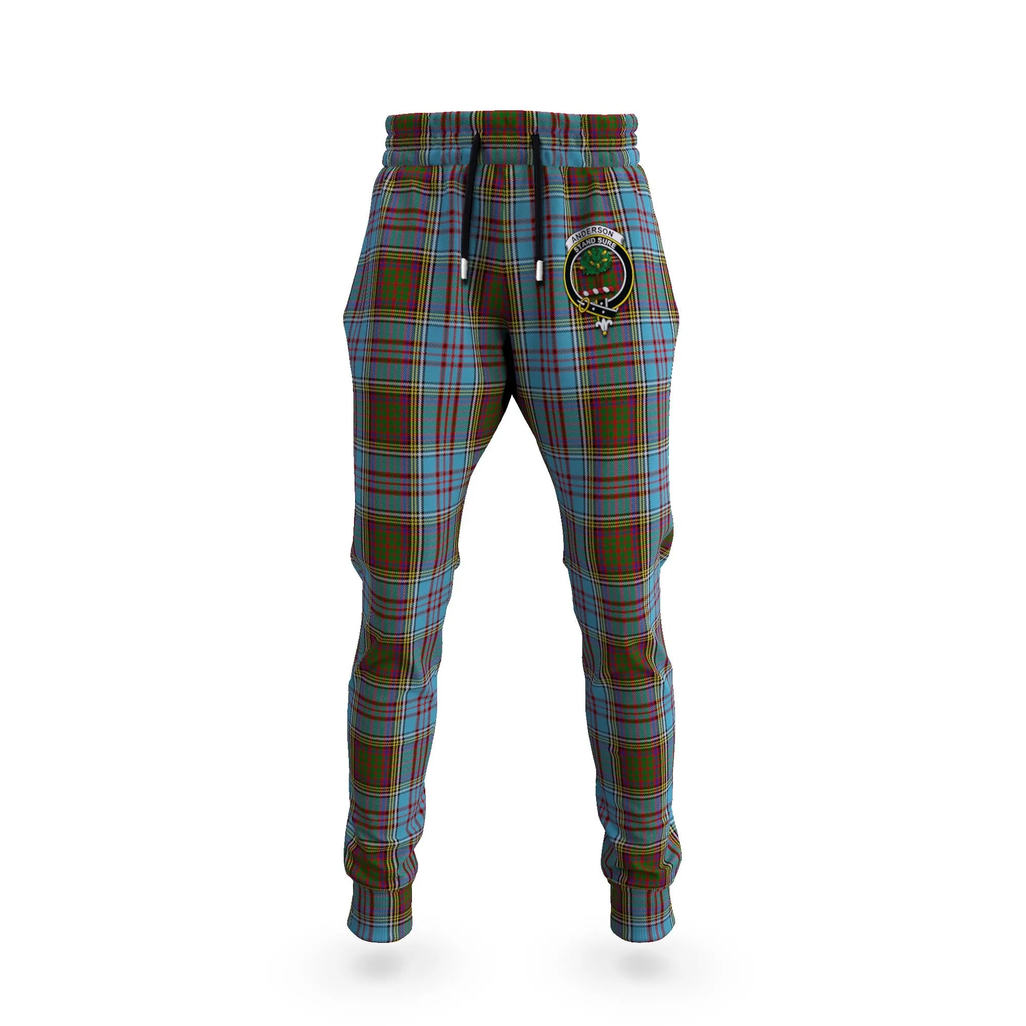 Anderson Tartan Joggers Pants with Family Crest