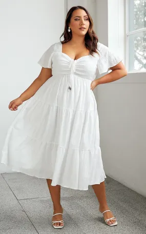 Angelic Midi Dress - White