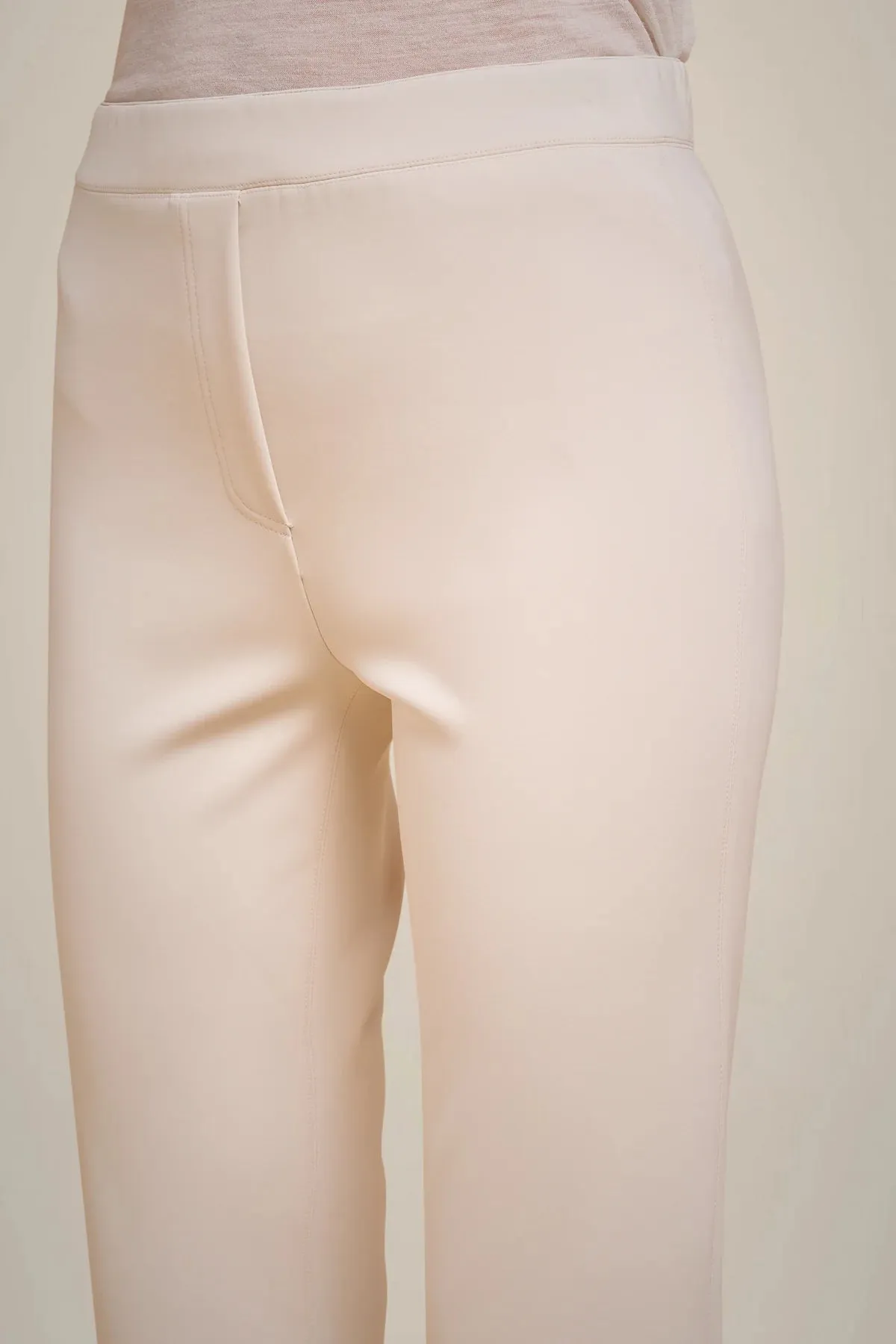 Ankle Flared Trousers - Almond