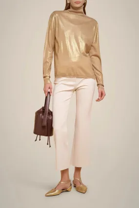 Ankle Flared Trousers - Almond