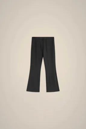 Ankle Flared Trousers - Black