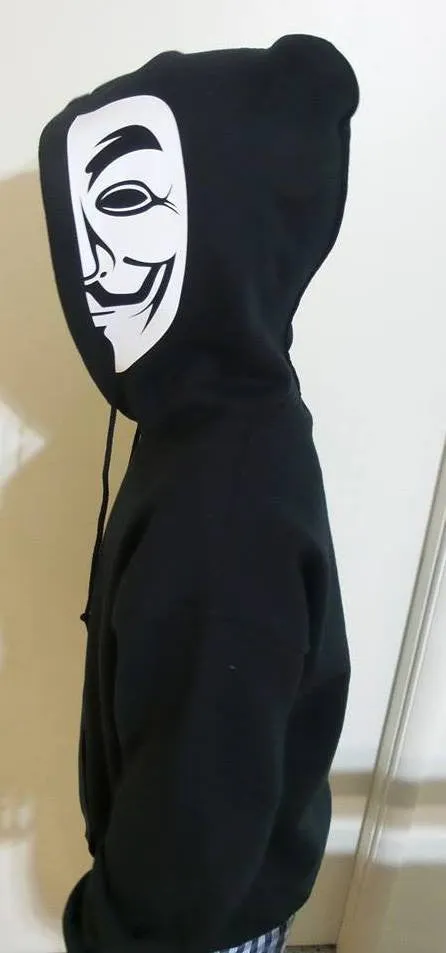 Anonymous Mask with Crest Hoodie