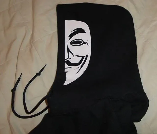 Anonymous Mask with Crest Hoodie