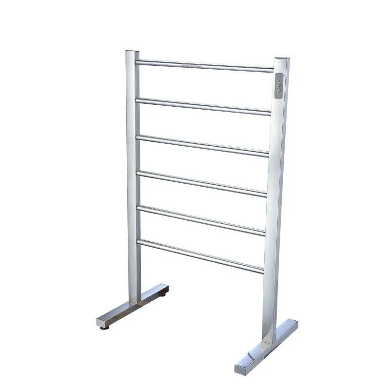 ANZZI Kiln Series 6-Bar Stainless Steel Floor Mounted Electric Towel Warmer Rack