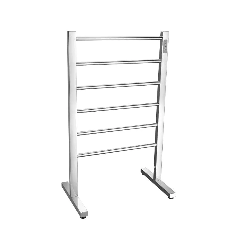 ANZZI Kiln Series 6-Bar Stainless Steel Floor Mounted Electric Towel Warmer Rack