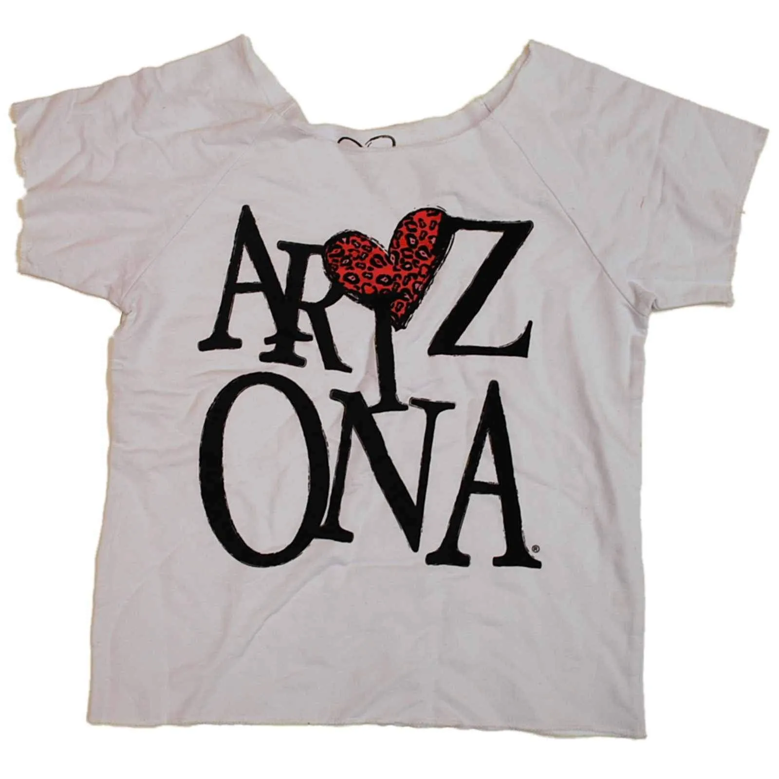 Arizona Wildcats Campus Couture Women's Raglan Cut T-Shirt White (S)