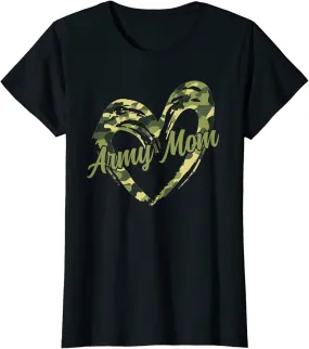 Army Mom Shirt Military Mother Camouflage Tee