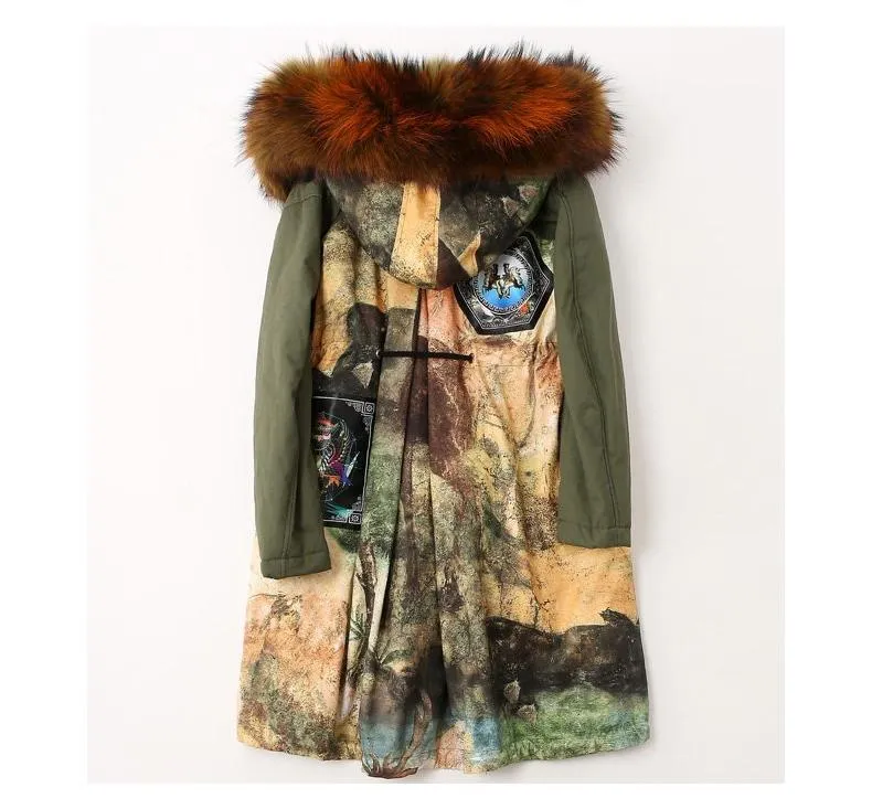 Artsy Fox Fur Parka