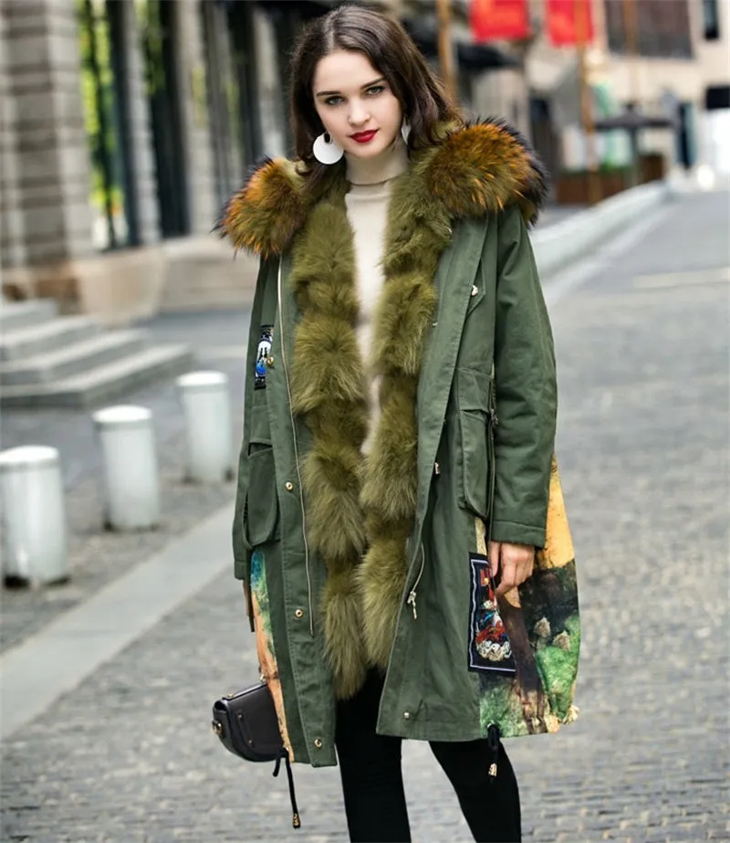 Artsy Fox Fur Parka