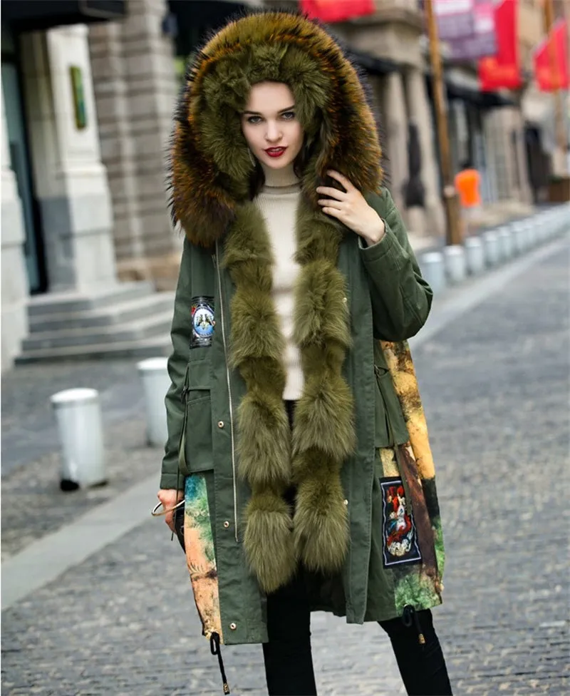 Artsy Fox Fur Parka