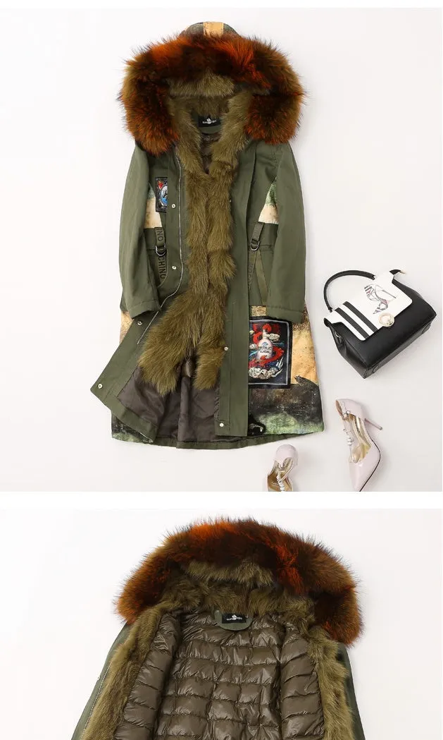 Artsy Fox Fur Parka