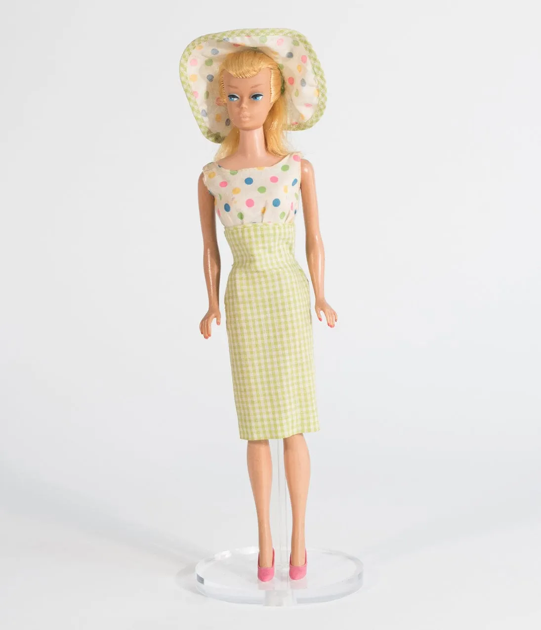 Barbie x Unique Vintage Plus Size 1960s Lunch On The Terrace Pencil Dress