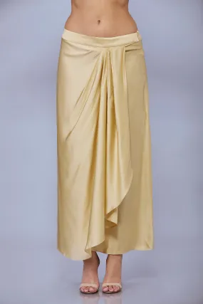 Beige draped skirt