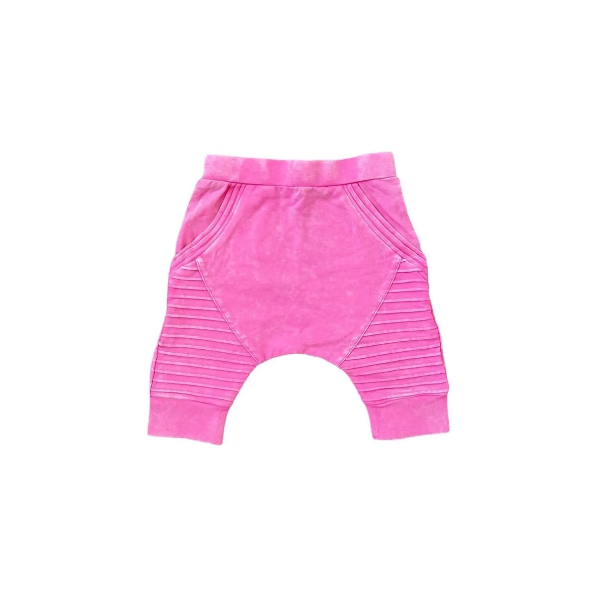 Biker Shorts- Pink Acid Wash