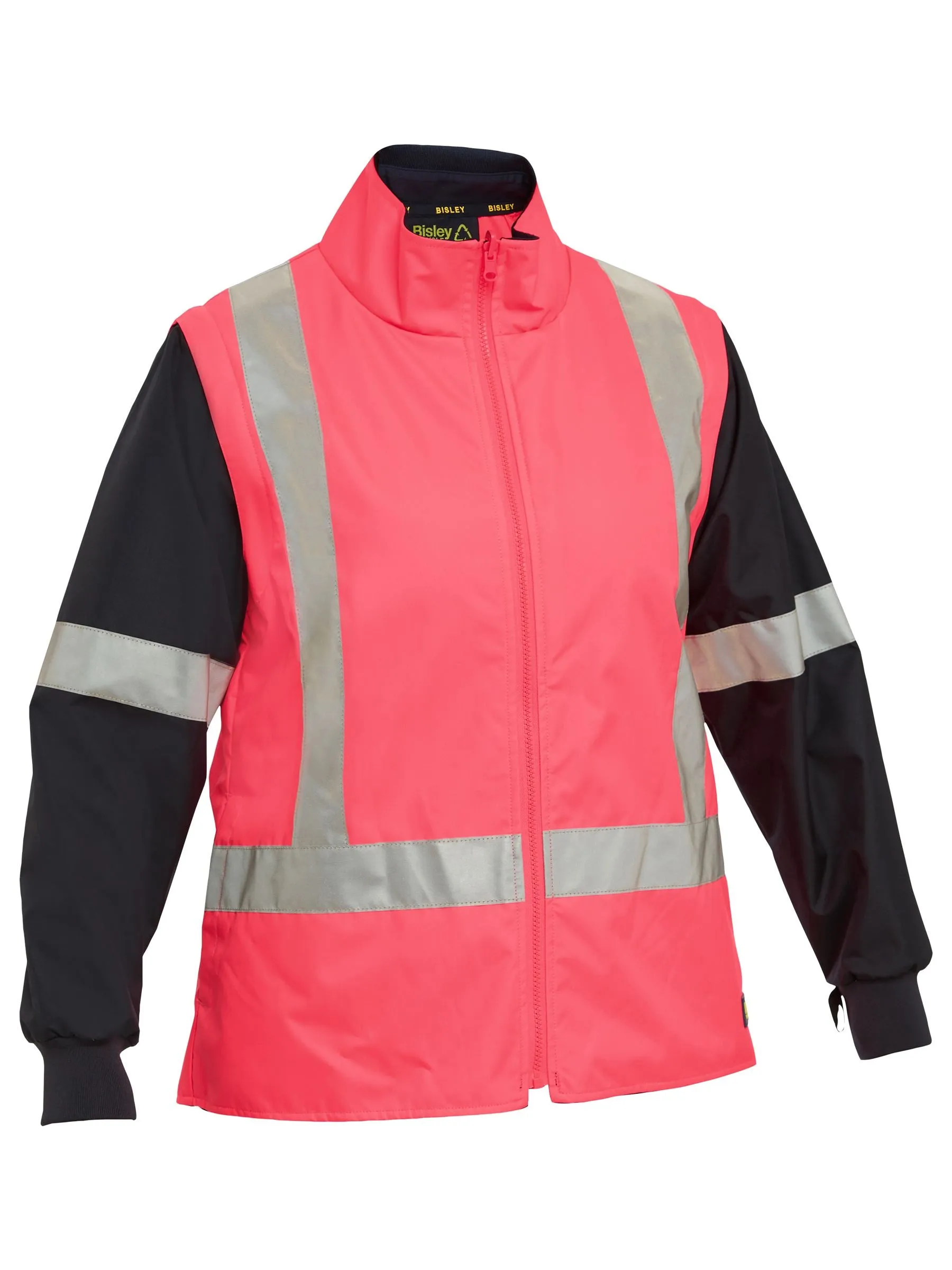 Bisley Women's Taped Hi Vis 5 In 1 Rain Jacket (BKL6975)