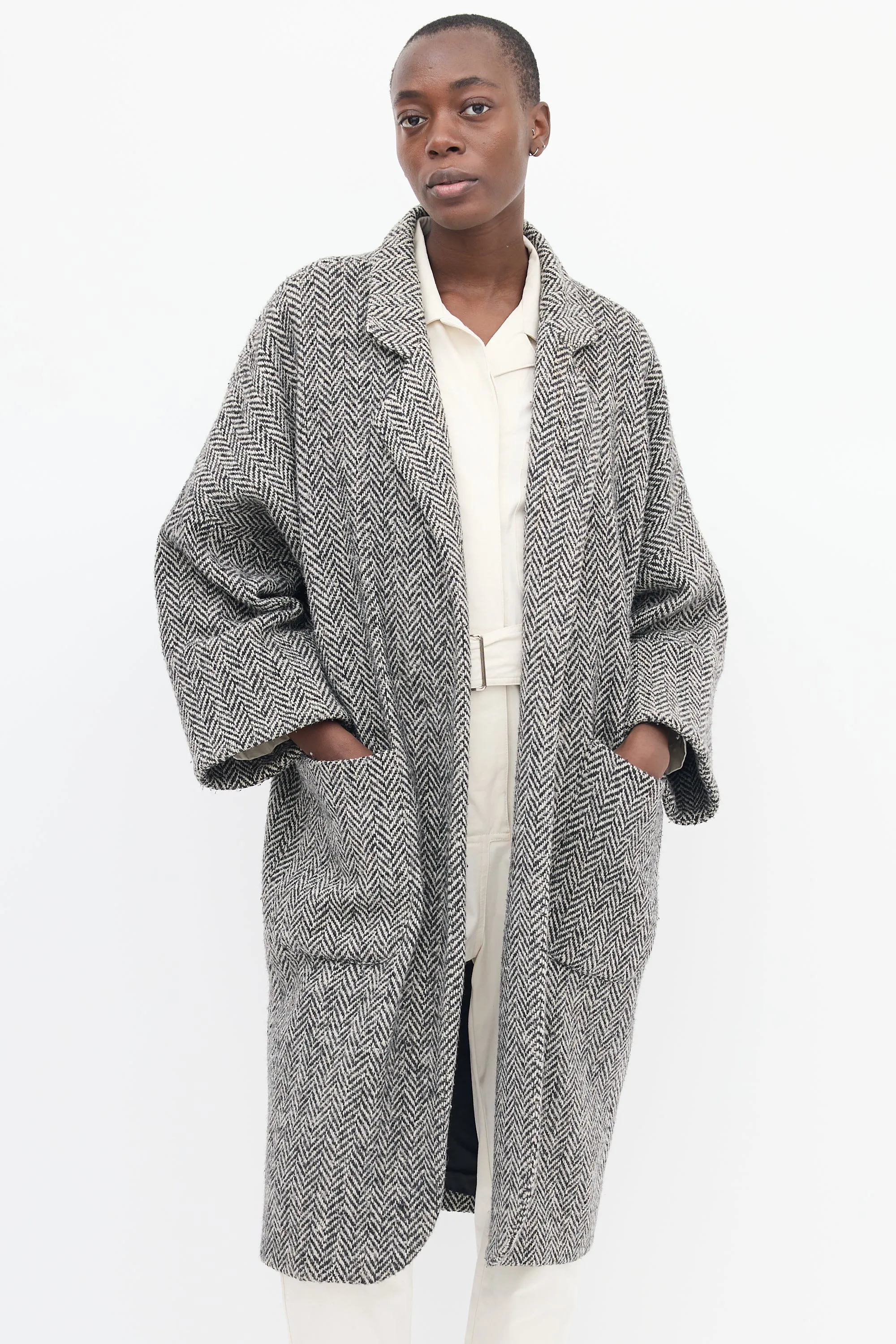 Black & White Tweed Alchemical Coat