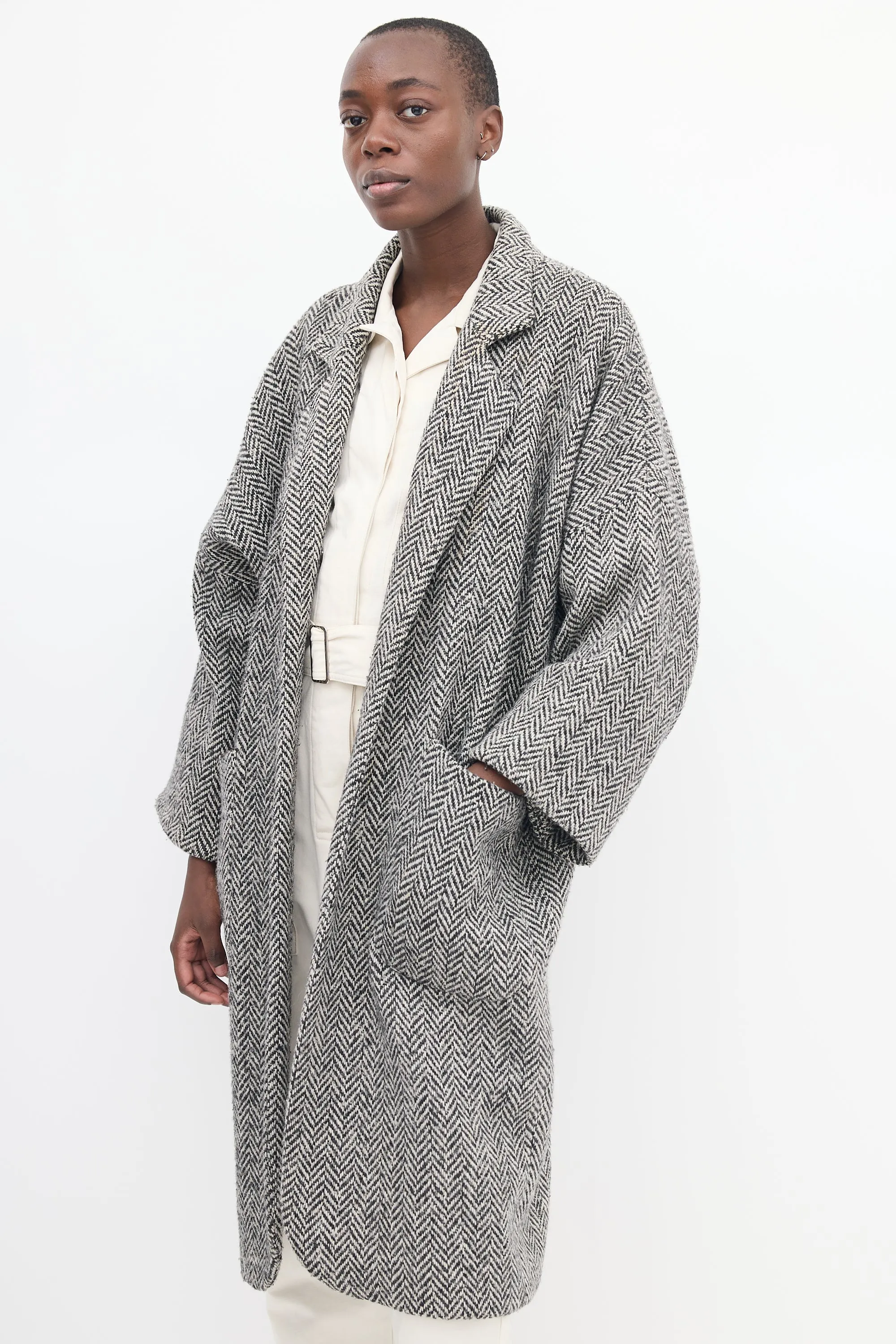 Black & White Tweed Alchemical Coat