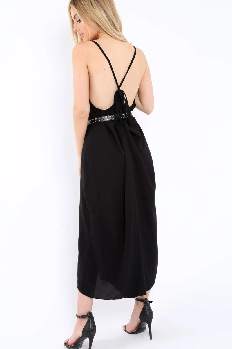 Black Culotte Jumpsuit - Aj