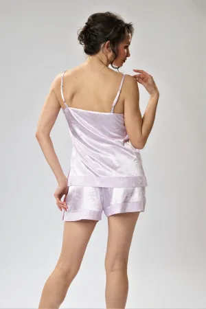 BlissSleep Silk-Jacquard Camisole Lavender