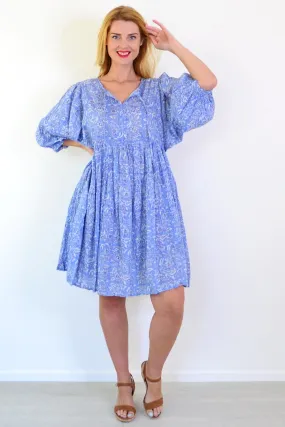 Blue Frida Boho Tunic Dress