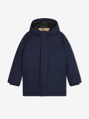 BOSS Boys Hooded Parka in Navy