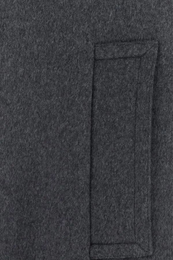 BOTTEGA VENETA | Dark grey wool oversize coat