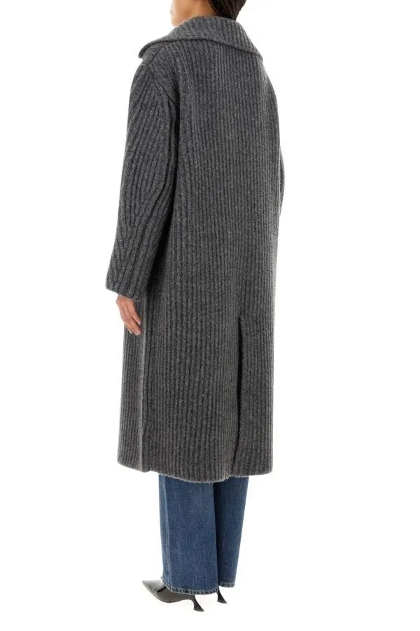 BOTTEGA VENETA | Melange grey wool blend coat