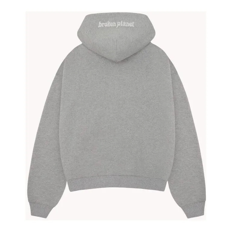 Broken Planet Market Zip Up Hoodie Stone Grey