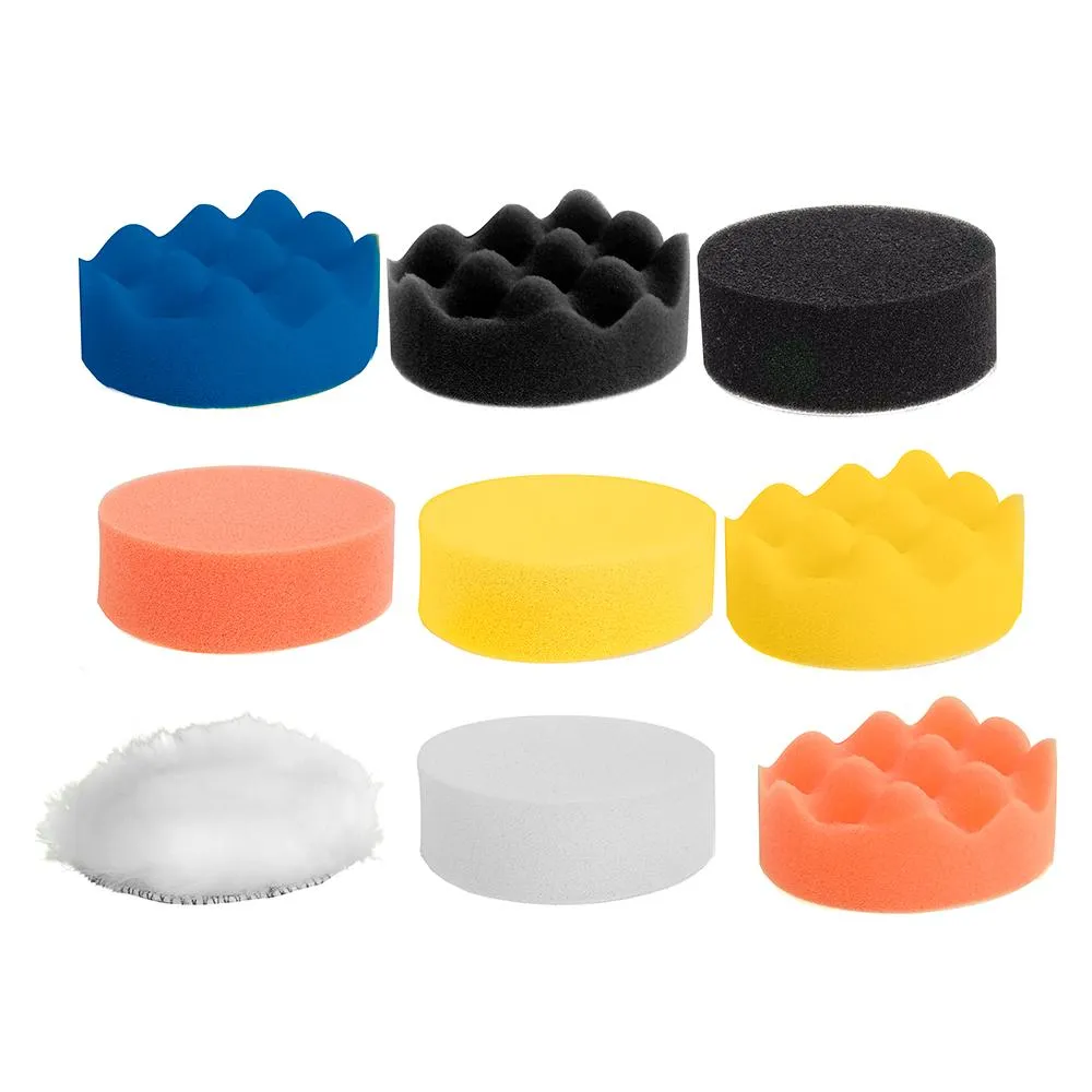 Buffing Pad Kit: 3-in Compound Drill Buffing Sponge Pads (11 Pcs)