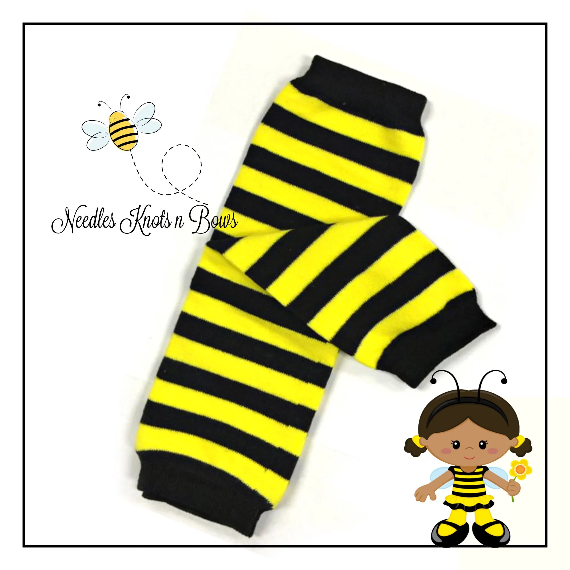 Bumble Bee Leg Warmers, Baby, Toddler, Kids Leg Warmers