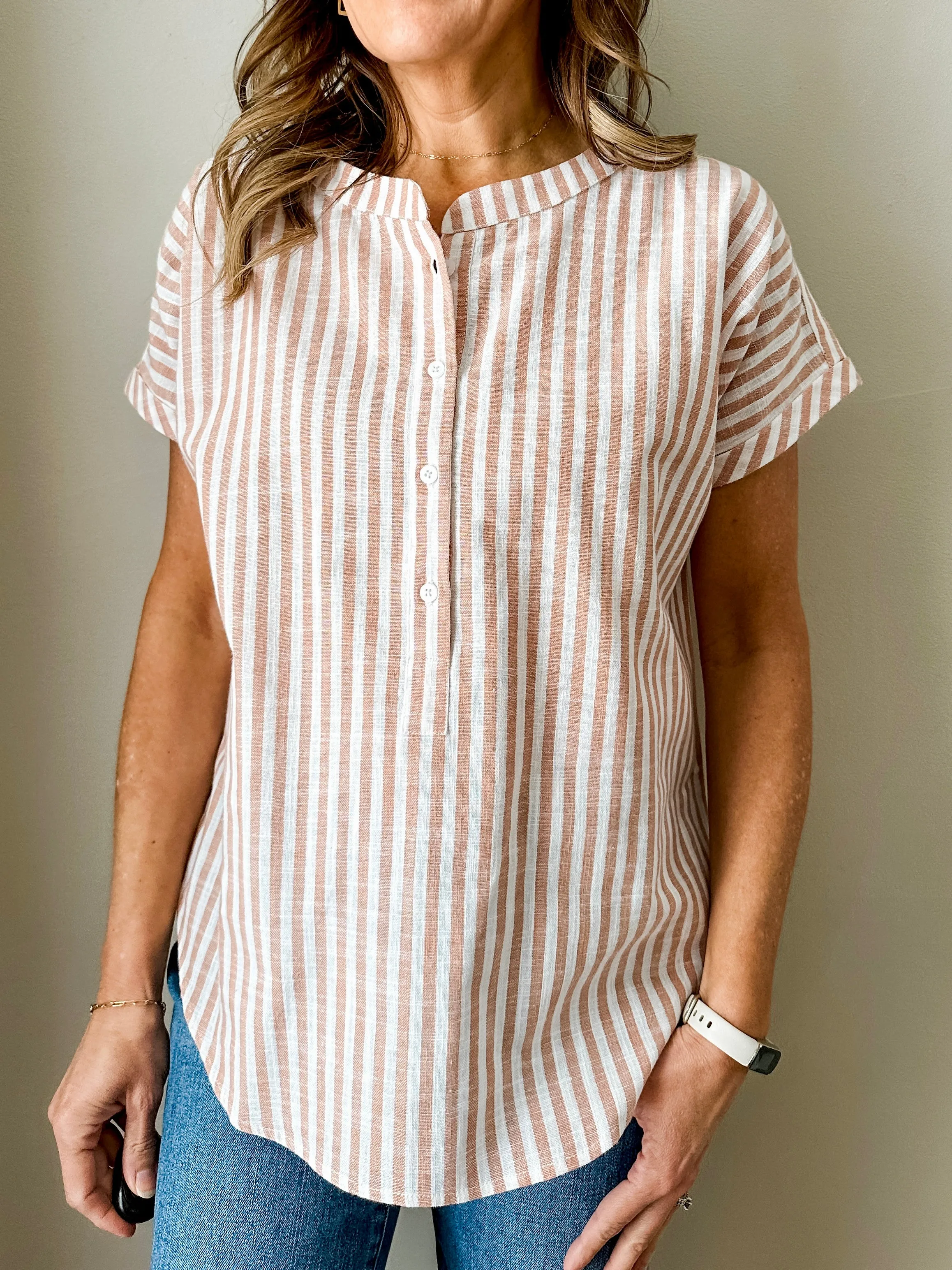 Button-Up Tunic Top