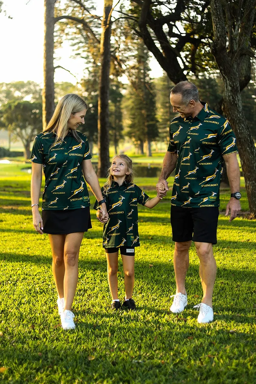 CA JNR Unisex Springbok Golf Shirt | Green Bokke