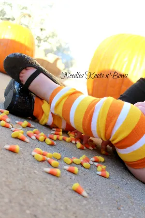 Candy Corn Leg Warmers, Striped, Fall, Halloween, Baby, Toddler