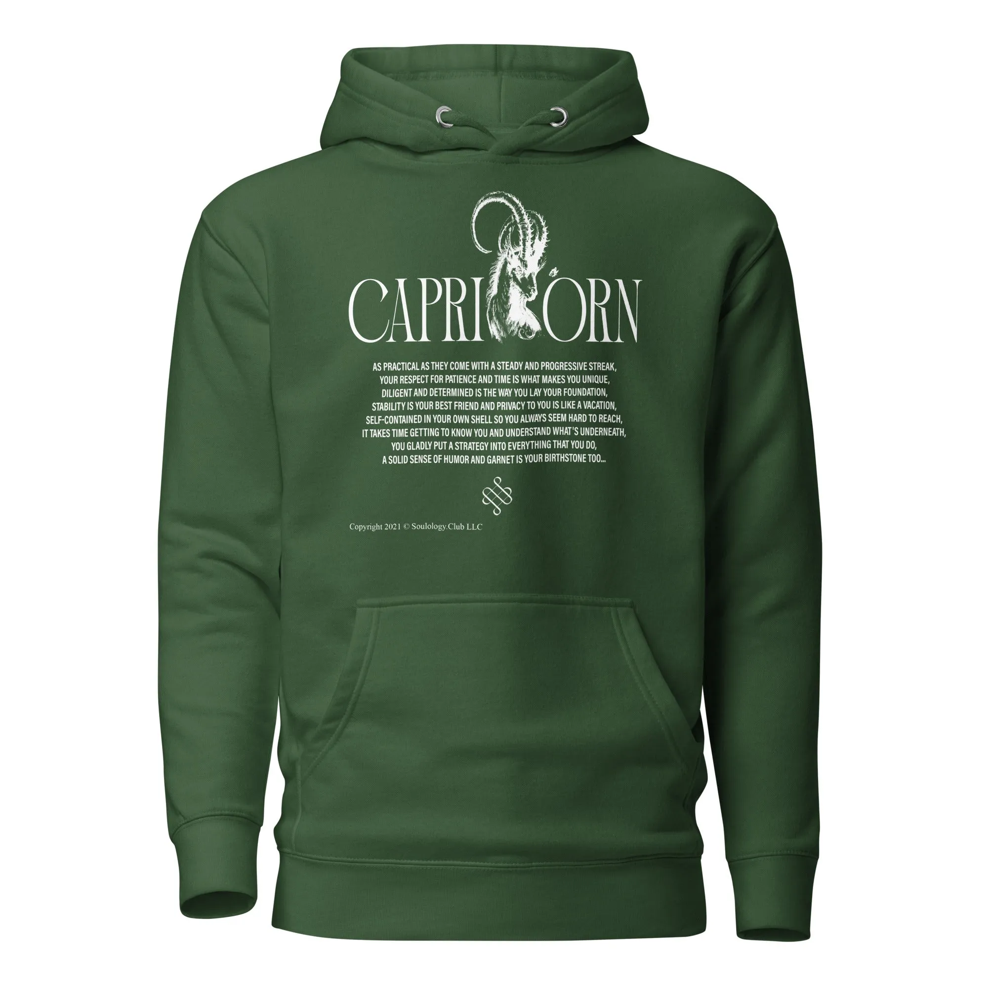 Capricorn Unisex Zodiac Poetry Hoodie