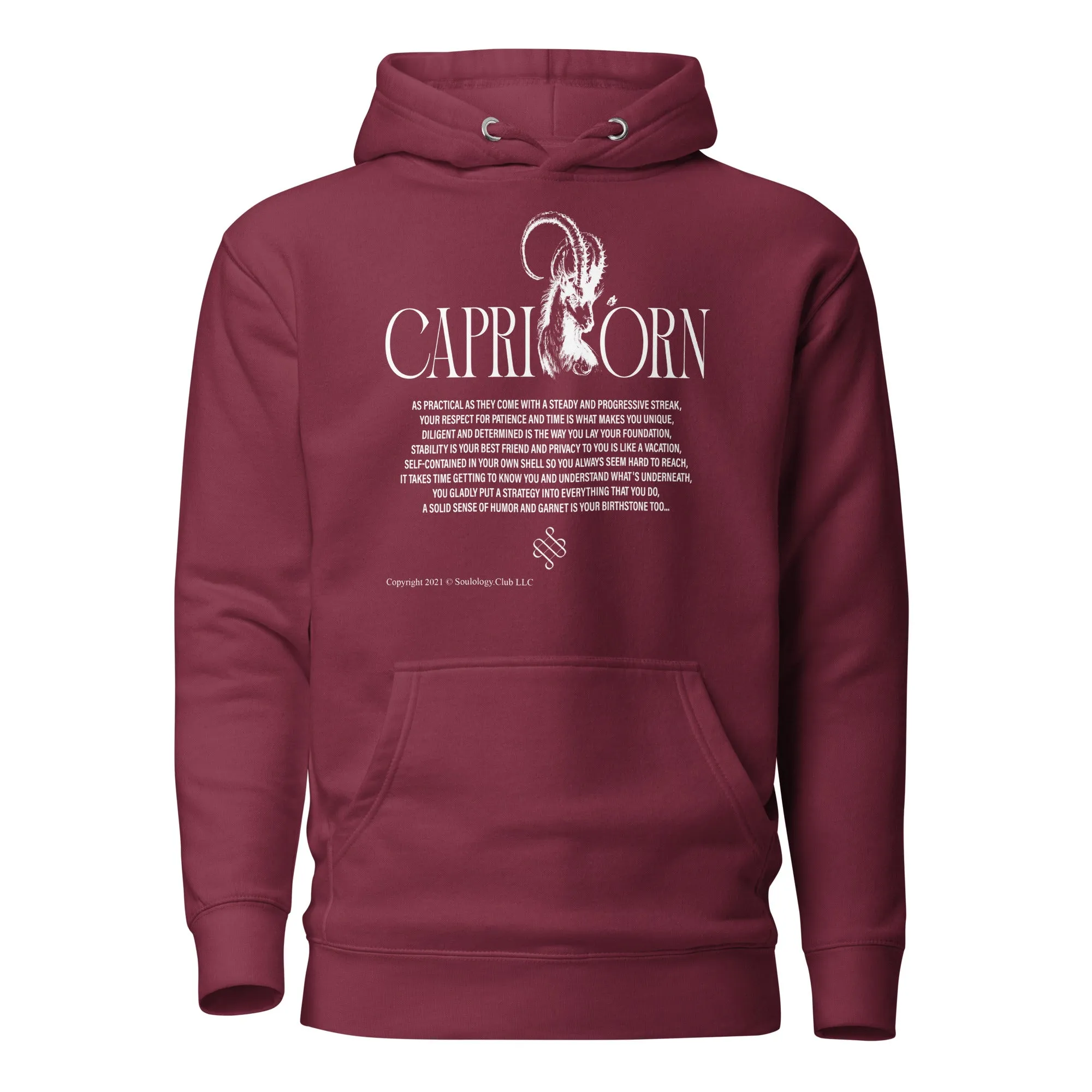 Capricorn Unisex Zodiac Poetry Hoodie