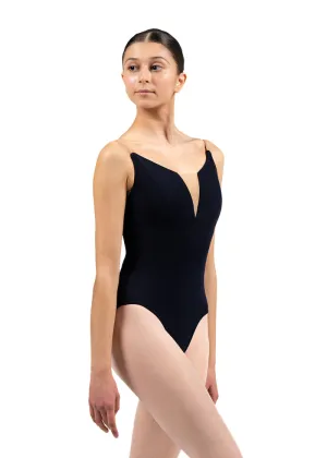 Charlotte Adjustable Strap Camisole Leotard (Black)